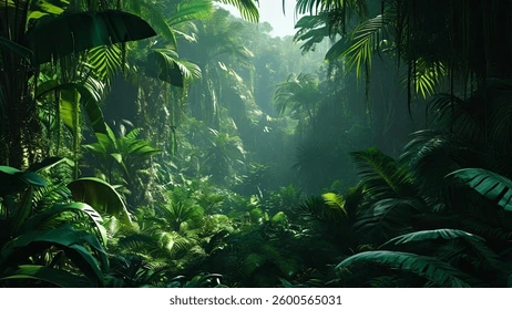 Les Trésors Cachés de la Forêt Tropical hyper realistic image jungle typical 260nw 2600565031