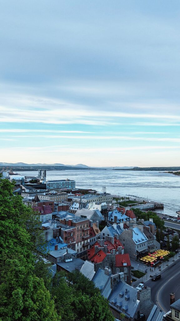 A vibrant view of Old Québec City